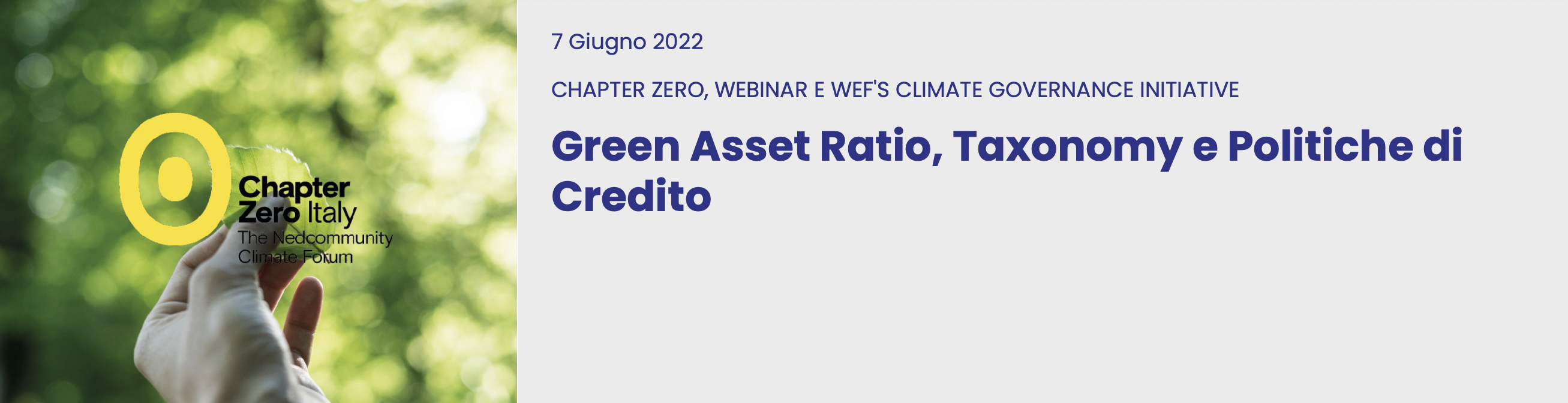 Green Asset Ratio, Taxonomy e Politiche di Credito